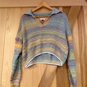 Universal Thread Pastel Striped V-Neck Sweater